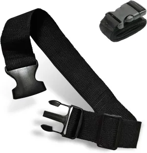 1 PC Adjustable Luggage Straps, 1.18" W  39.37" L Nylon Lashing Straps with Buckles, Multi-functional Tie Down, Universal for Suitcase, Backpack & Outdoor Activities (Black)