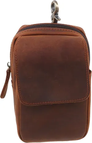 1Pc Portable Leather Waist Bag for Phone Lost Cell Phone Pouch Multi Functional Outdoor Fanny Pack for Work Travel Chic Design Durable Material Fits All Phones