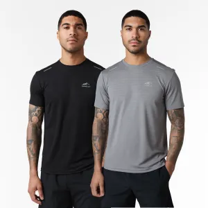 2-Pack Training T-Shirts | Black/Grey