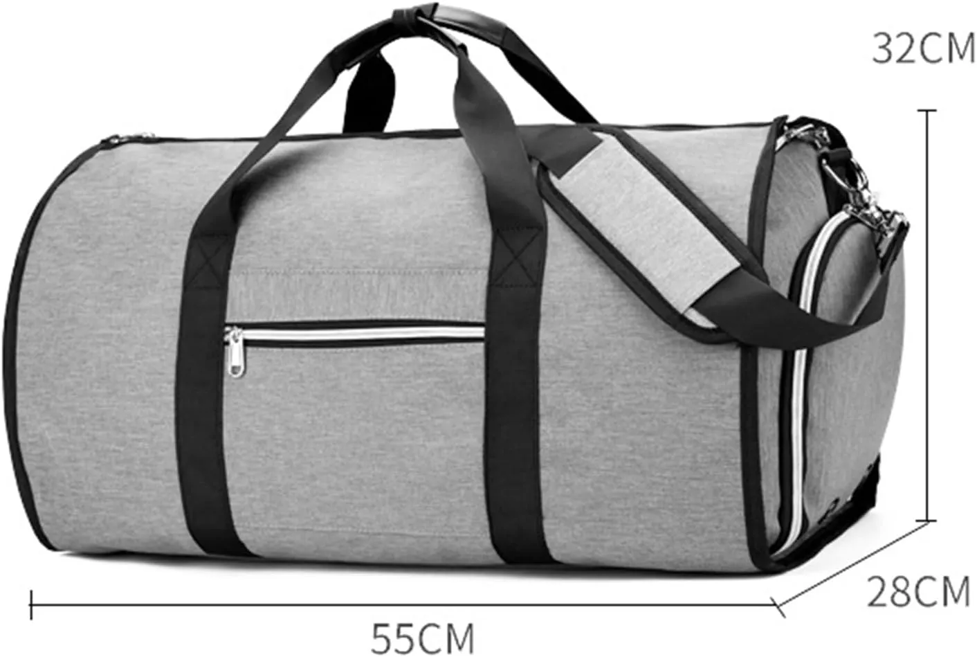 35L Garment Duffle Bags for Travel, Foldable Travel Bag, Garment Bags for Travel, Waterproof & Tear Resistant Storage Bag Light Grey