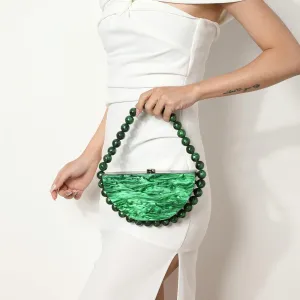 Acrylic Clutch Purses for Women Cute Bead Evening Handbag Chic Trendy Evening Clutch Bag for Party Prom Wedding 2025