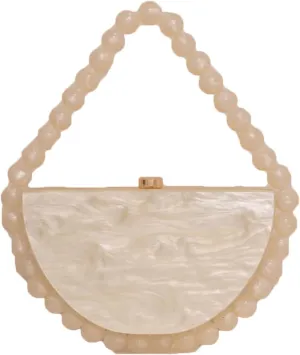 Acrylic Clutch Purses for Women Cute Bead Evening Handbag Chic Trendy Evening Clutch Bag for Party Prom Wedding 2025