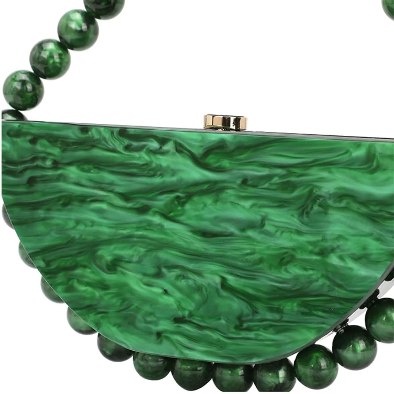 Acrylic Clutch Purses for Women Cute Bead Evening Handbag Chic Trendy Evening Clutch Bag for Party Prom Wedding 2025