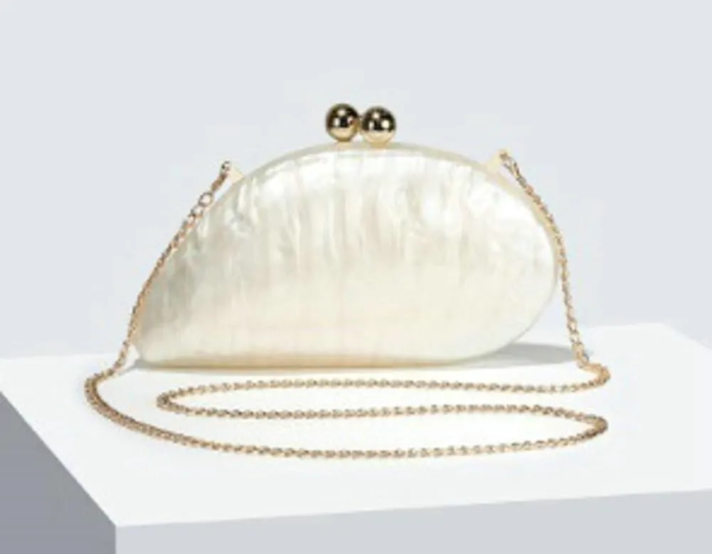 Acrylic Evening Clutch Purses Women Shell-shaped Evening Handbag Chic Evening Clutch Bag with Chain for Prom Wedding 2025