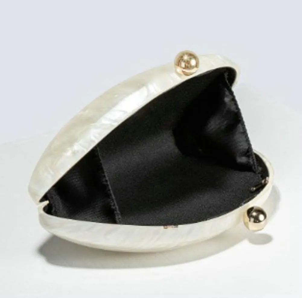 Acrylic Evening Clutch Purses Women Shell-shaped Evening Handbag Chic Evening Clutch Bag with Chain for Prom Wedding 2025