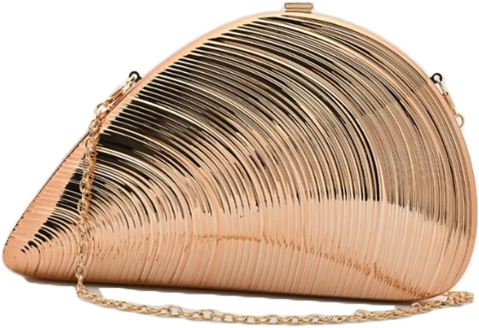 Acrylic Metal Clutch Purses Women Shell-shaped Evening Handbag Chic Evening Clutch Bag with Chain for Prom Wedding 2025