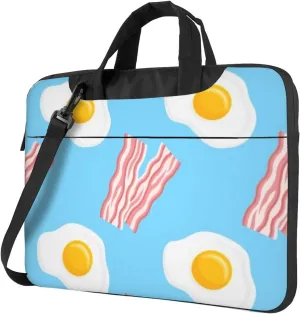 Bacon Eggs Modern 13-15.6 Inch Laptop Bag For Man And Women, Computer Messenger Bag, Trendy Shoulder Strap Design