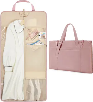 BAGSMART Garment Bags for Travel Foldable Carry on Suit Carrier for Hanging Clothes Stylish Dress Carrier Large Convertible Weekender Garment Bags for Women Men