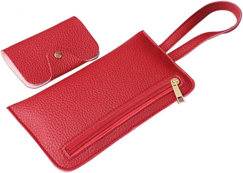 Beach Tote Bag 4 Packet Solid Color Leather Handbags Shoulder Bags Crossbody Hobo Bags Card Purse Work Travel Essential V