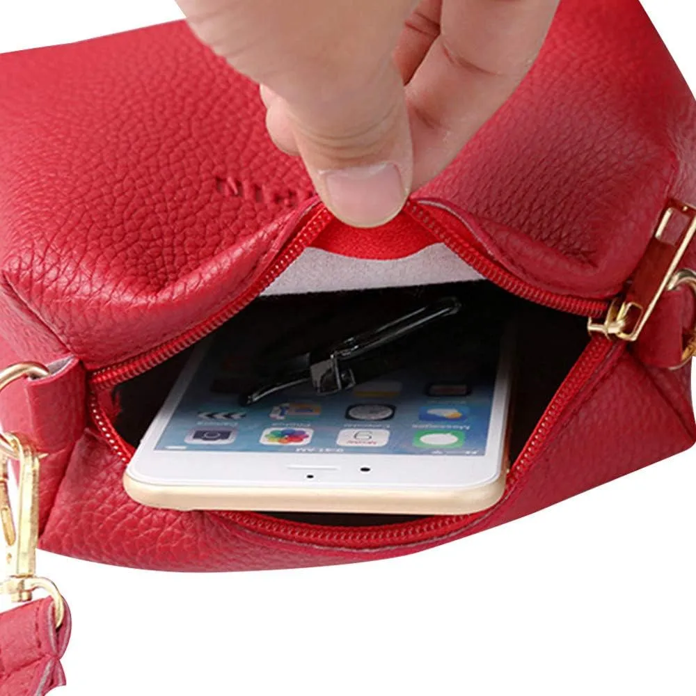 Beach Tote Bag 4 Packet Solid Color Leather Handbags Shoulder Bags Crossbody Hobo Bags Card Purse Work Travel Essential V