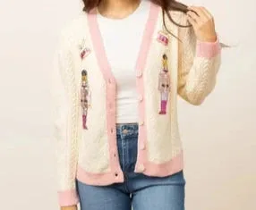 Beige and Pink Nutcracker Sweater