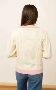 Beige and Pink Nutcracker Sweater