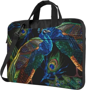 Blue Peacock Modern 13-15.6 Inch Laptop Bag For Man And Women, Computer Messenger Bag, Trendy Shoulder Strap Design