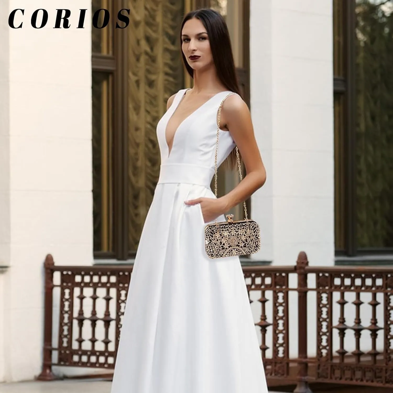 Bridal Wedding Handbag Crystal Clutch Glitter Shoulder Elegant Crossbody Rhinestone Evening for Women