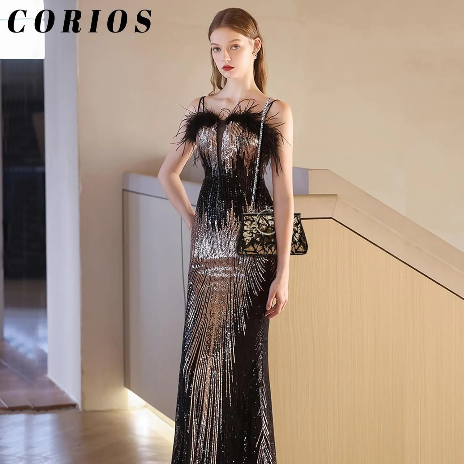 Bridal Wedding Handbag for Women Purse Glitter Rhinestone Crossbody Elegant Crystal Shoulder Evening Clutch