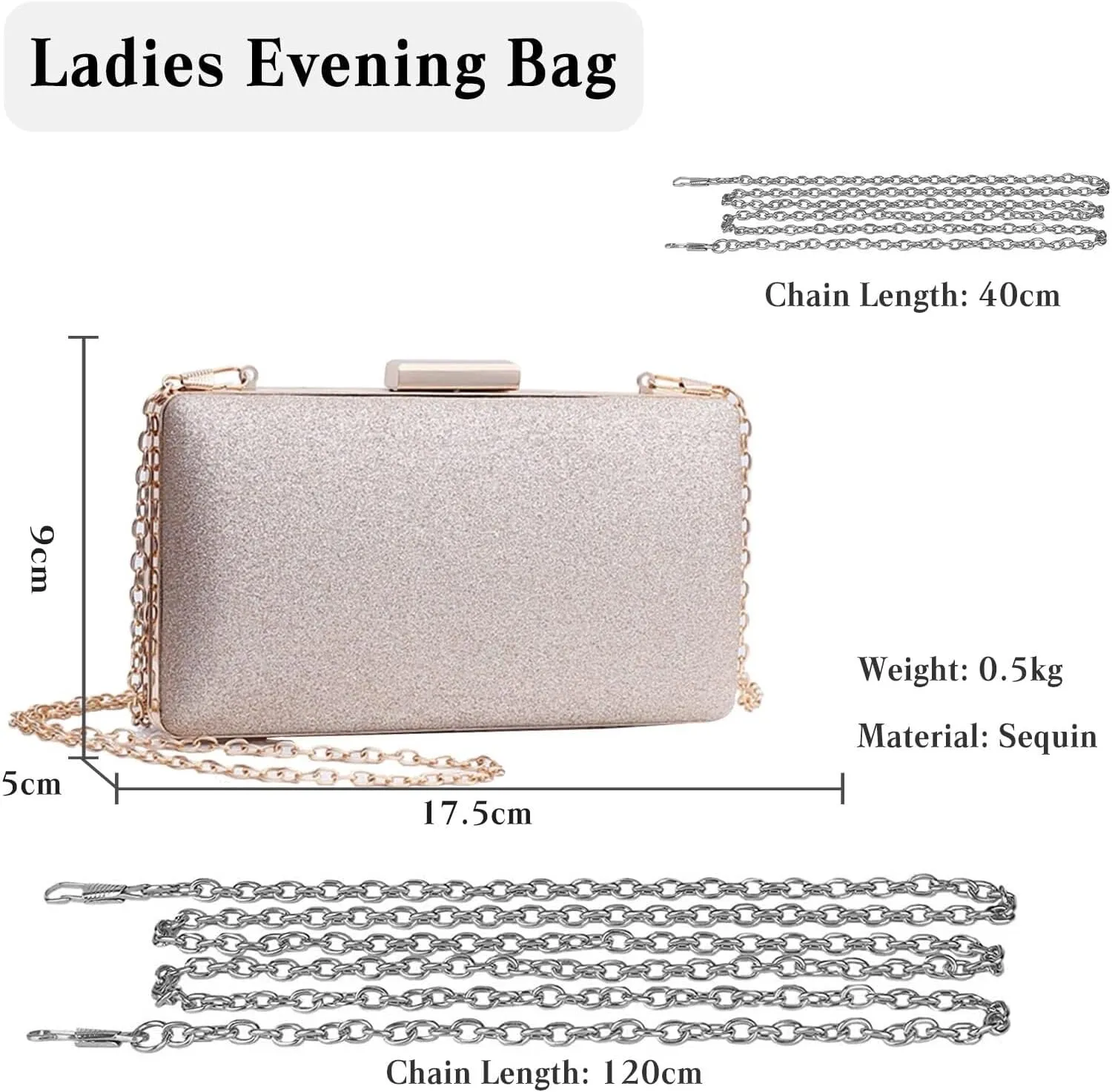 Bridal Wedding Purse Bling Shoulder Elegant Party Prom Bride Banquet Crossbody Evening Clutch Handbag