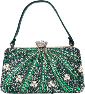 Bridal Wedding Purse Elegant Crossbody Women Evening Rhinestone Clutch Shoulder Sparkly Crystal Handbag Glitter