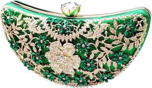 Bridal Wedding Purse Glitter Crystal Handbag Elegant Shoulder Women Rhinestone Clutch Sparkly Sequin Evening