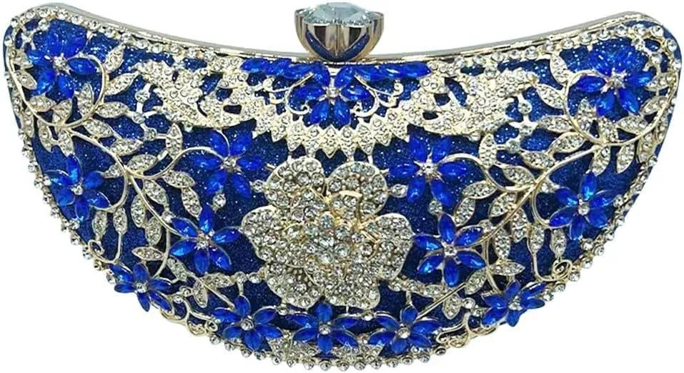 Bridal Wedding Purse Glitter Crystal Handbag Elegant Shoulder Women Rhinestone Clutch Sparkly Sequin Evening