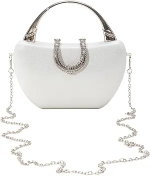 Bridal Wedding Purse Glitter Shoulder Elegant Crossbody Sequin Clutch for Women Rhinestone Crystal Handbag