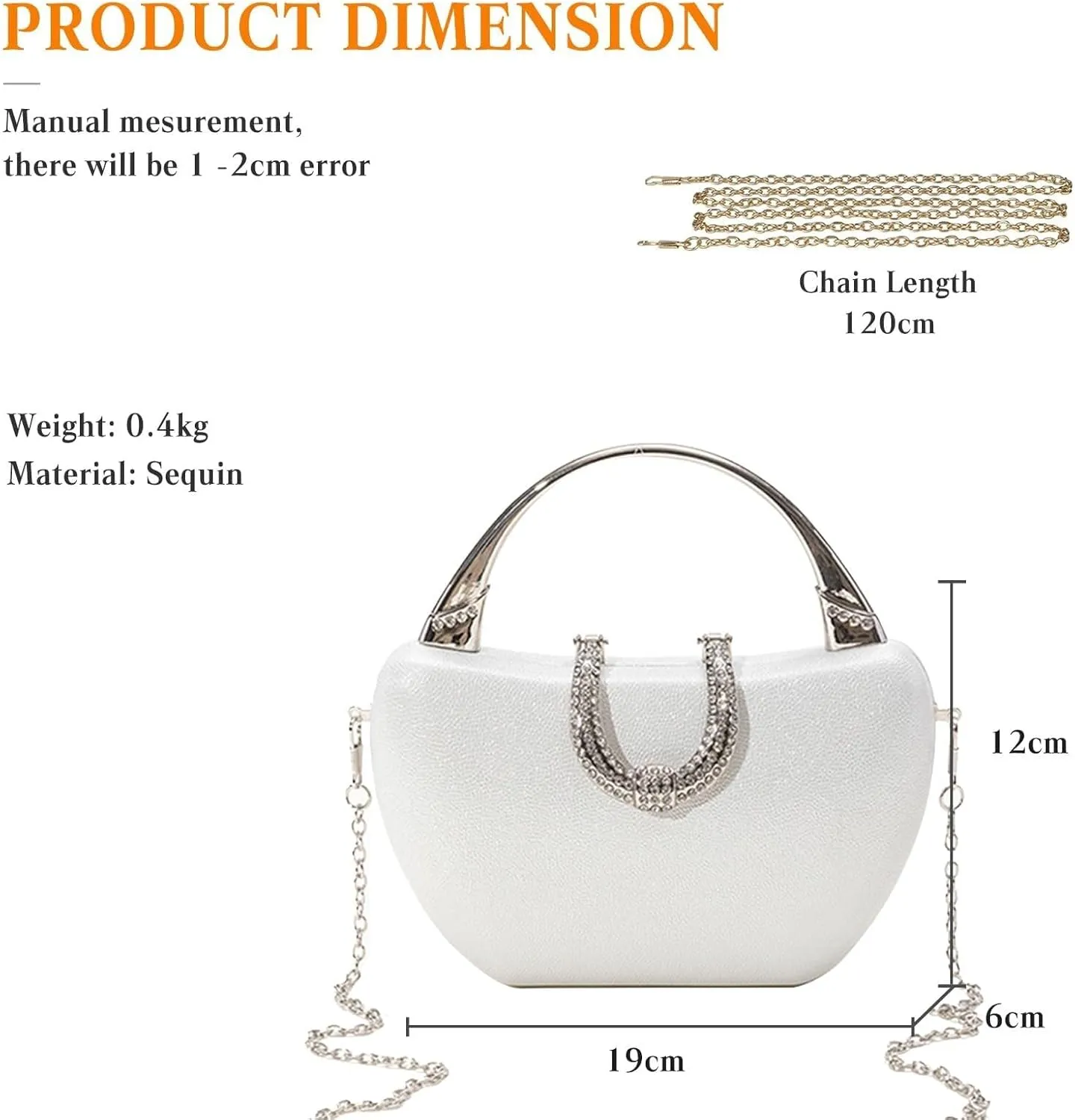 Bridal Wedding Purse Glitter Shoulder Elegant Crossbody Sequin Clutch for Women Rhinestone Crystal Handbag