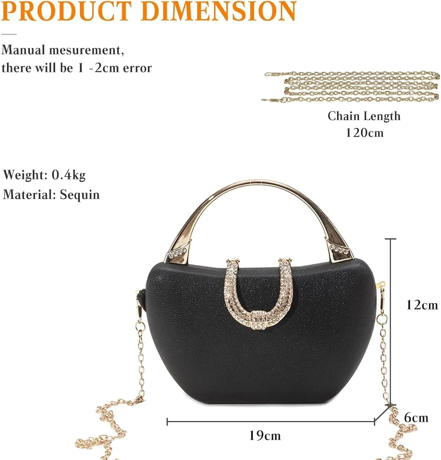 Bridal Wedding Purse Glitter Shoulder Elegant Crossbody Sequin Clutch for Women Rhinestone Crystal Handbag