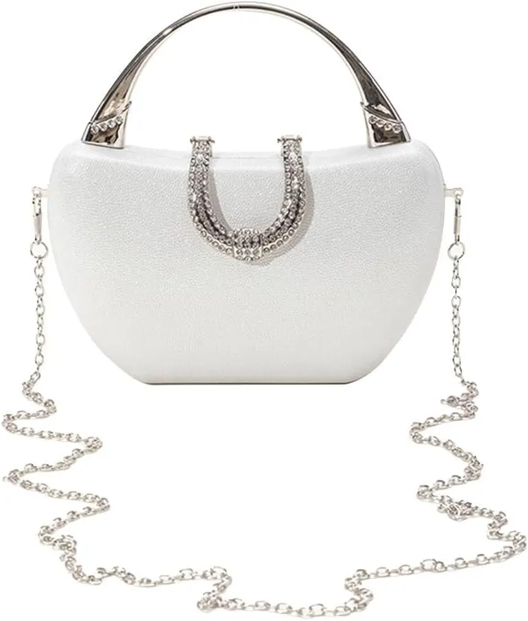 Bridal Wedding Purse Glitter Shoulder Elegant Crossbody Sequin Clutch for Women Rhinestone Crystal Handbag