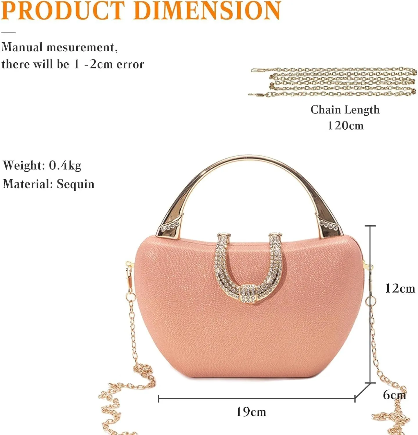 Bridal Wedding Purse Glitter Shoulder Elegant Crossbody Sequin Clutch for Women Rhinestone Crystal Handbag