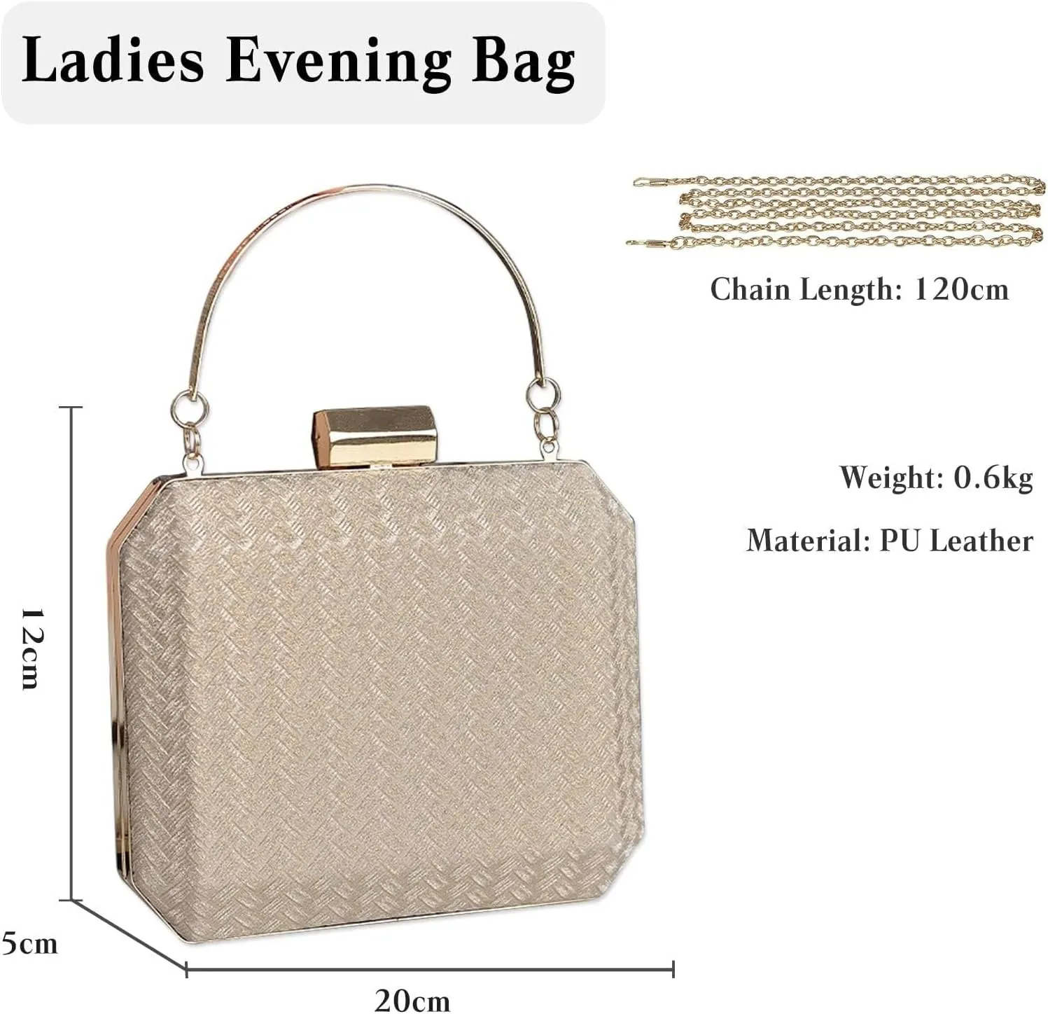 Bridal Wedding Purse Shoulder Elegant Crossbody Small Evening for Women Glitter Clutch Sparkly Handbag