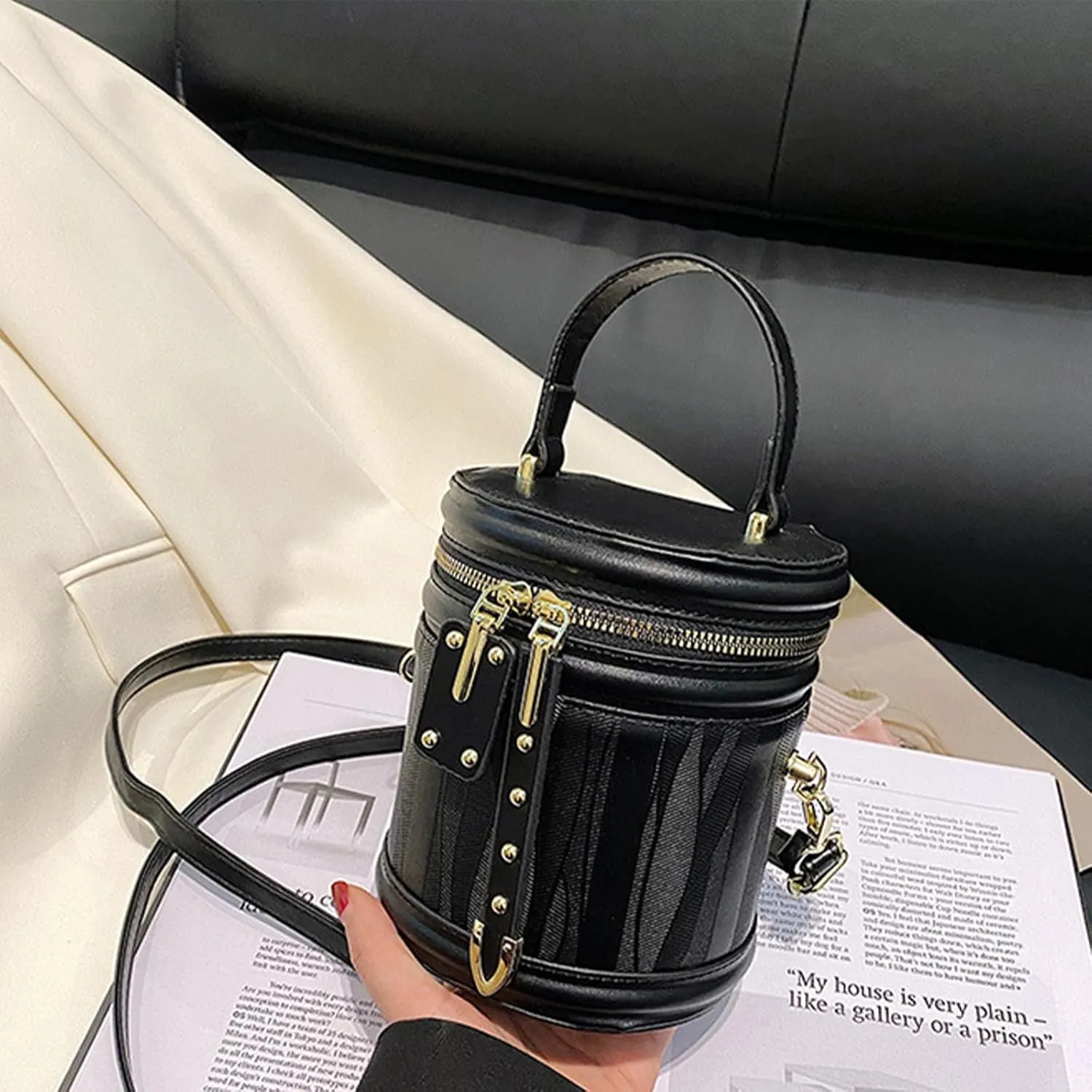 Bucket Bags for Women Vintage Women's Crossbody Handbags Shoulder Bag Mini Satchel Bags Trendy Women's Handbag