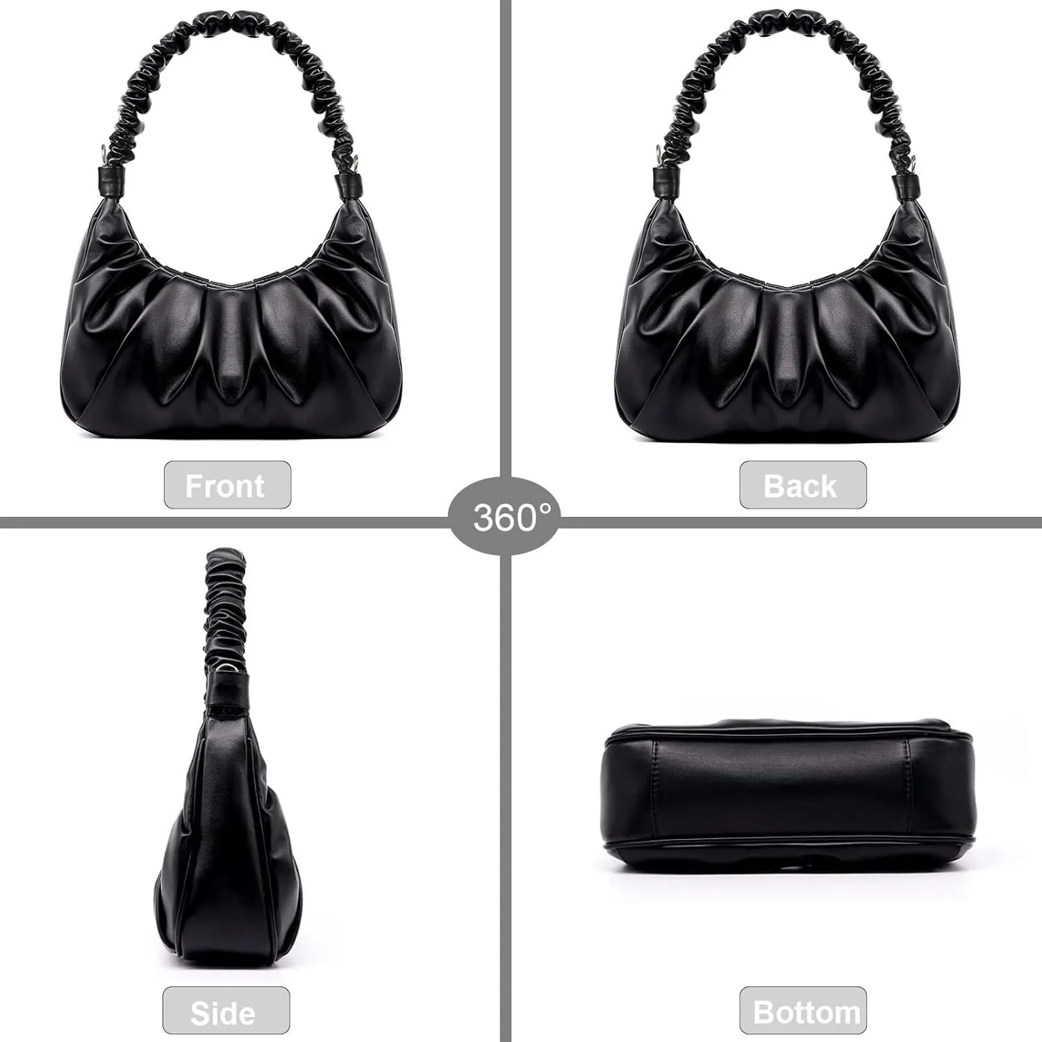 Button-Closure Shoulder Bag - Women's Small Trendy Tote with Crossbody & Clutch Function