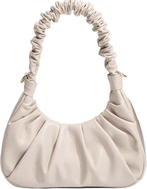 Button-Closure Shoulder Bag - Women's Small Trendy Tote with Crossbody & Clutch Function