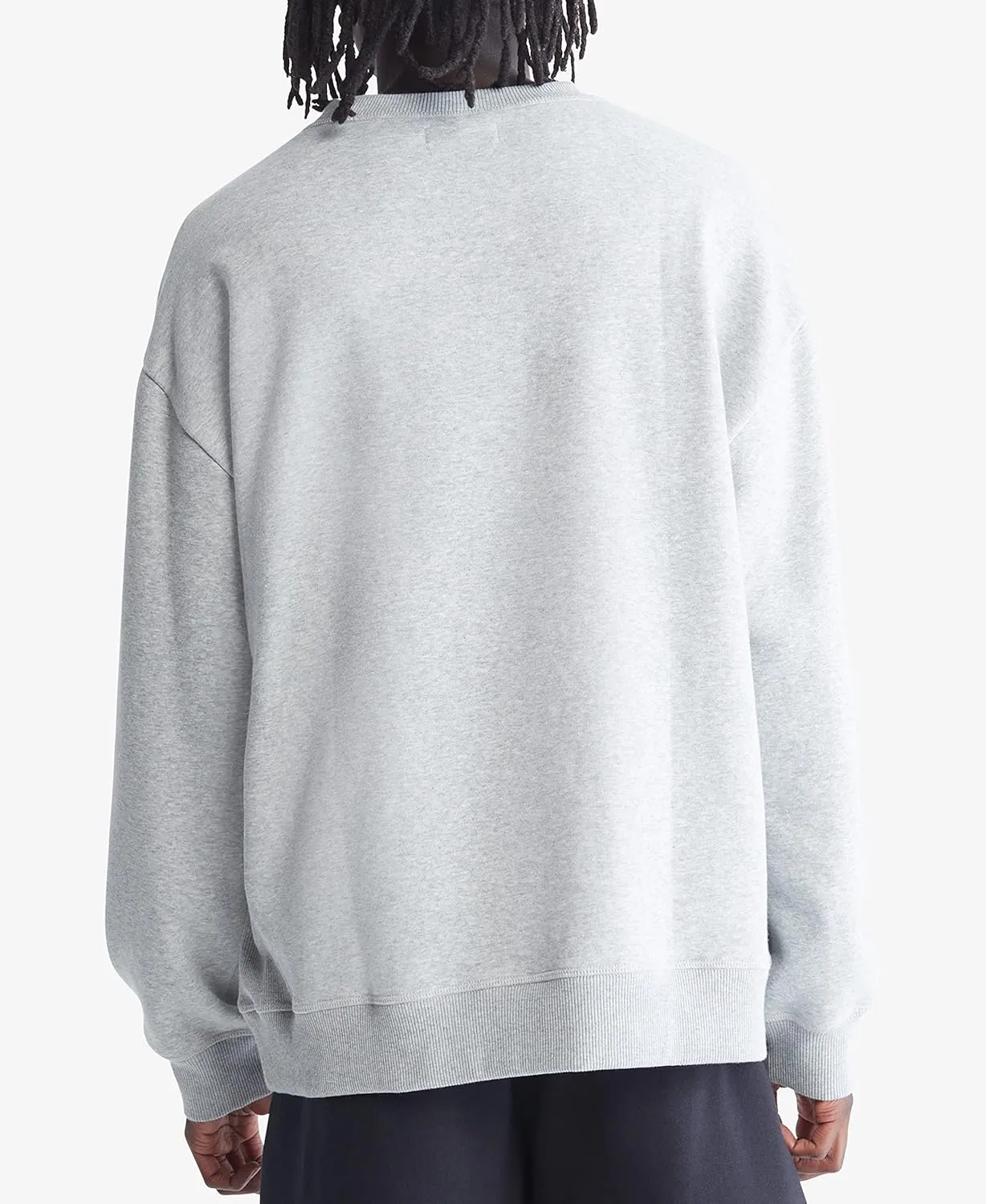 Calvin Klein Men's Relaxed Fit Monogram Logo Fleece Sweatshirt