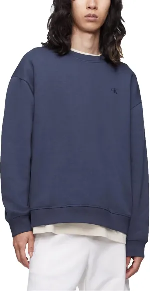 Calvin Klein Men's Relaxed Fit Monogram Logo Fleece Sweatshirt