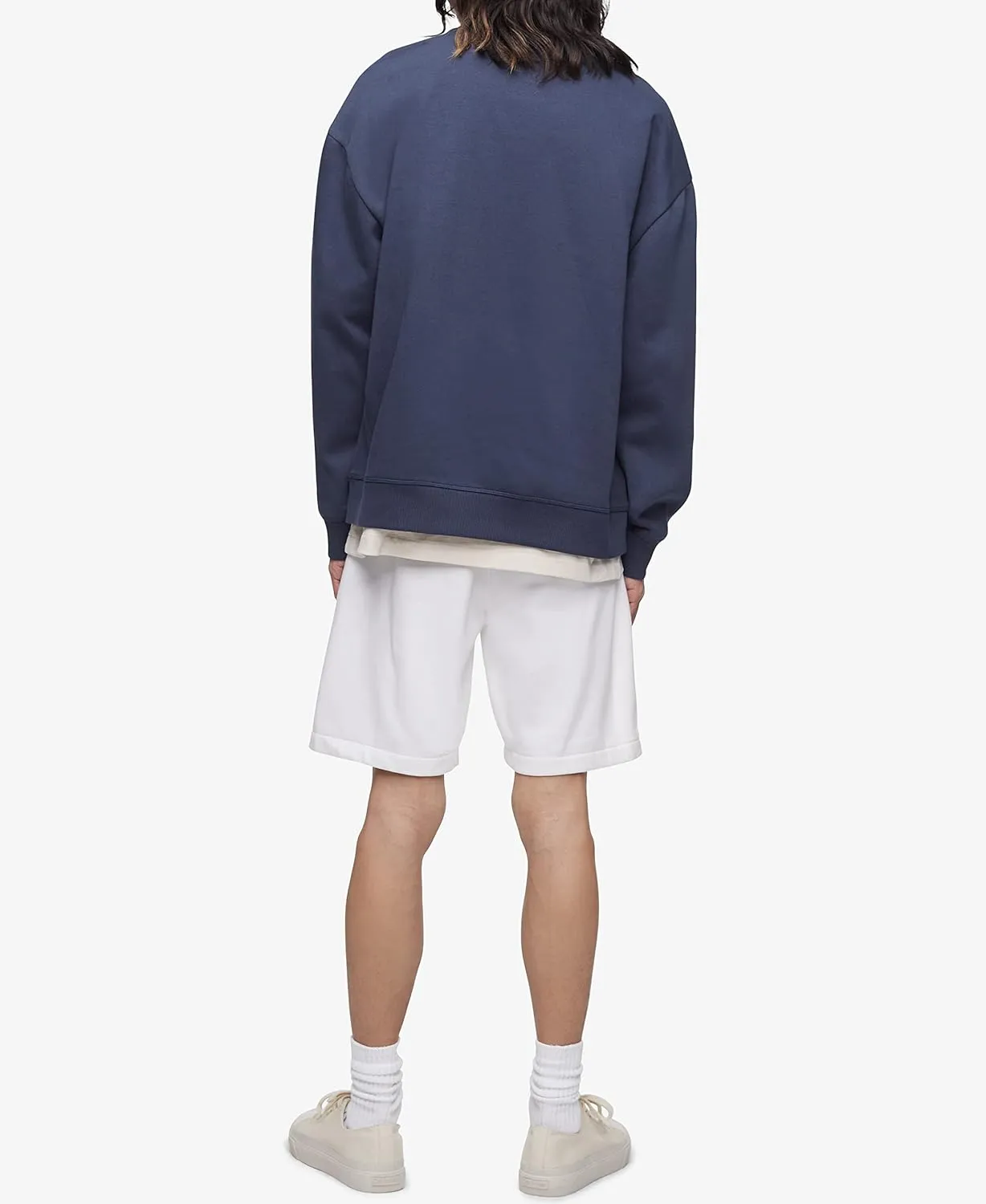 Calvin Klein Men's Relaxed Fit Monogram Logo Fleece Sweatshirt