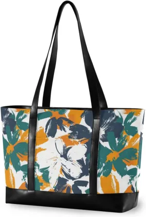 Camouflage Large Flowers modern bag for laptop with zipper large tote bag for university with diaper bolsos para mujeres