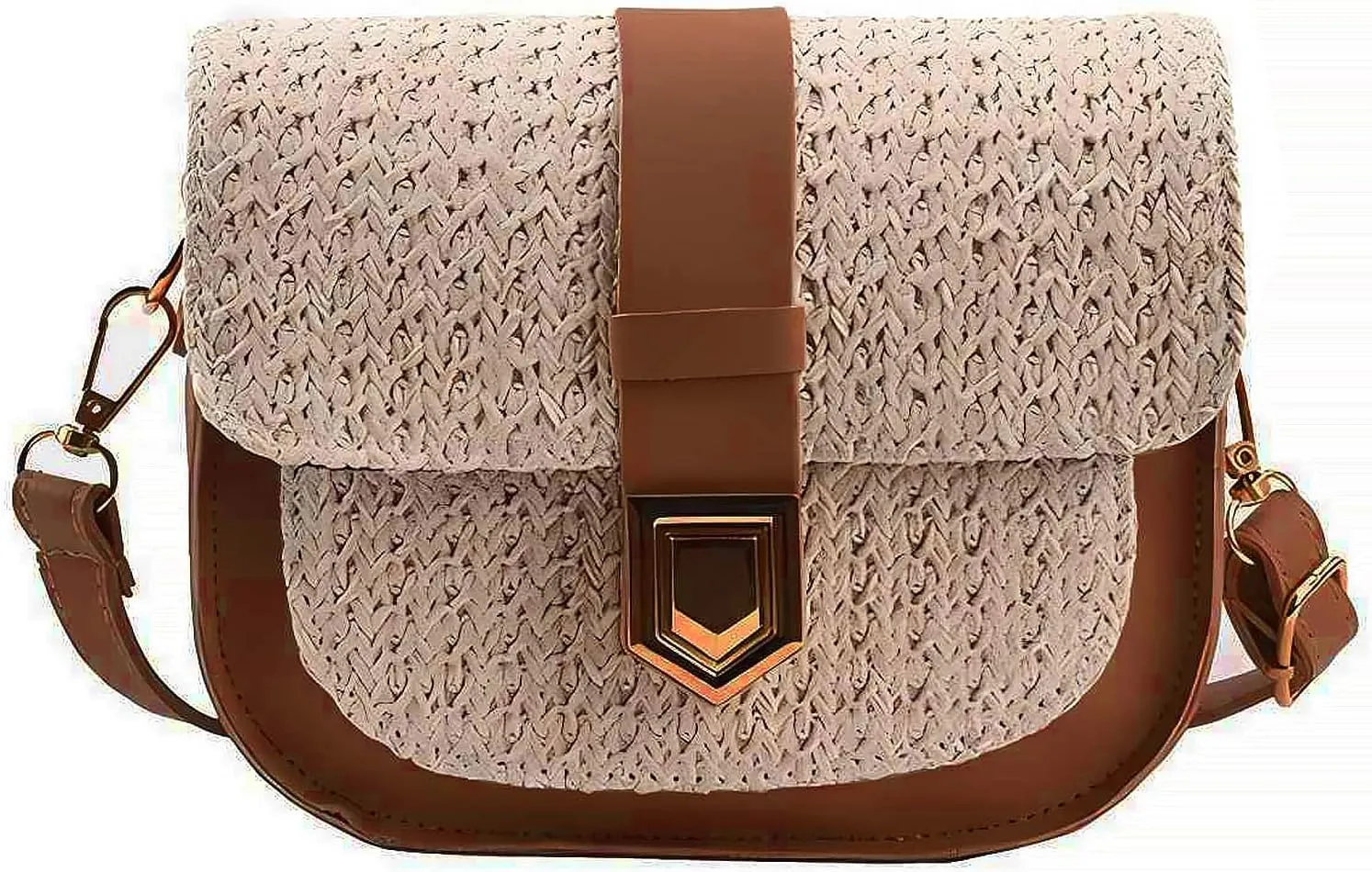 CHARMORE Crossbody Bag for Women Small Straw Beach Shoulder Bag Stylish Woven Bags Travel Handbags