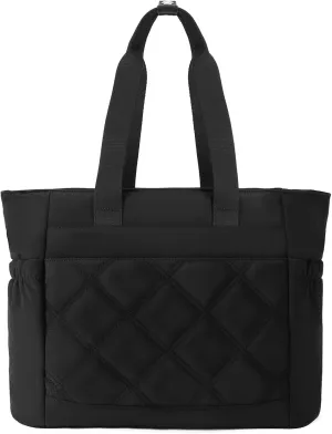 Chase Chic Tote Bag for Women, Large Quilted Puffer Work Bag Puffy Shoulder Handbags Purse with Laptop Compartment