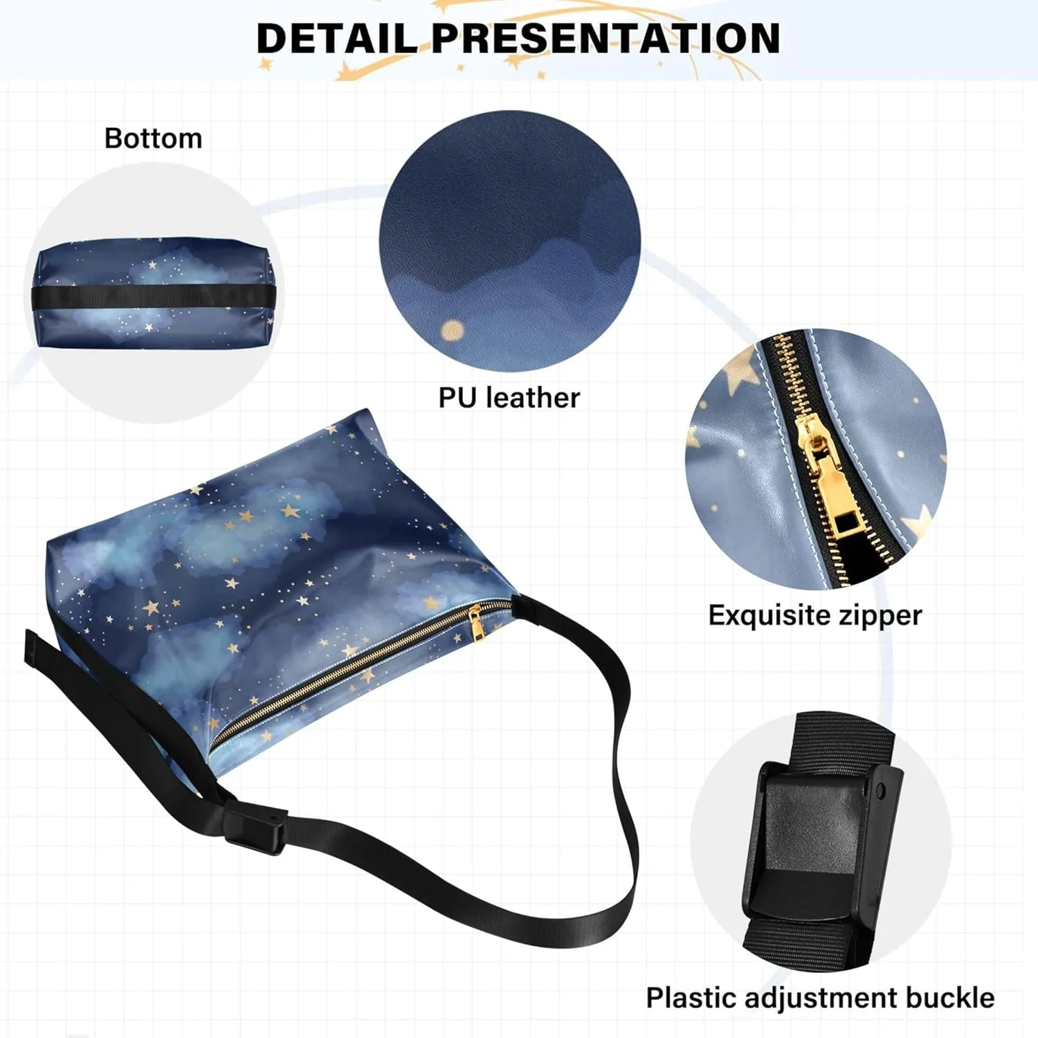 Christmas Dog Hobo Leather Bags for Women Large Crossbody Bags Trendy Animal Print Simple Shoulder Bag