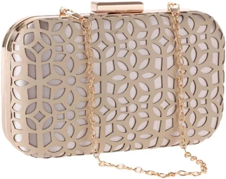 Clutch PU Hollow European and American Women's Dinner Party Clutch Bag Decent and Elegant Cheongsam Bag