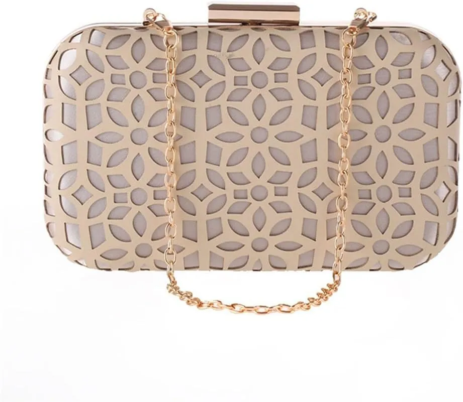 Clutch PU Hollow European and American Women's Dinner Party Clutch Bag Decent and Elegant Cheongsam Bag