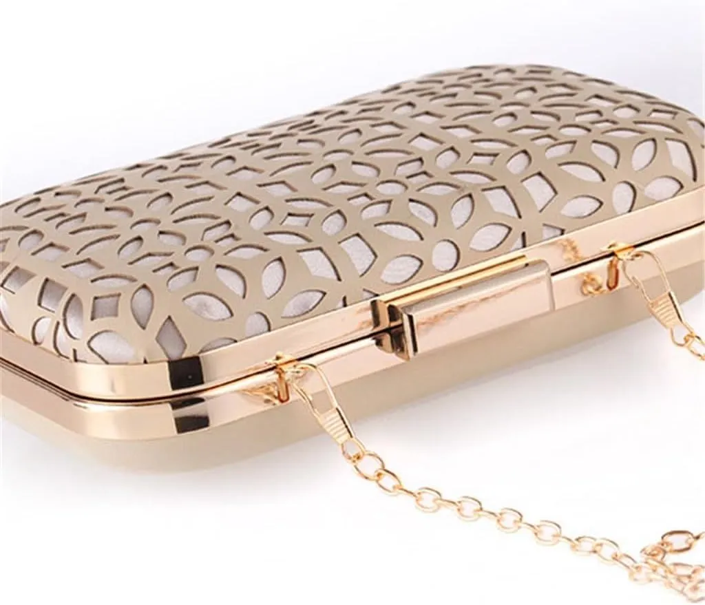 Clutch PU Hollow European and American Women's Dinner Party Clutch Bag Decent and Elegant Cheongsam Bag