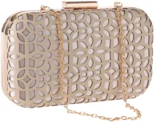 Clutch PU Hollow European and American Women's Dinner Party Clutch Bag Decent and Elegant Cheongsam Bag
