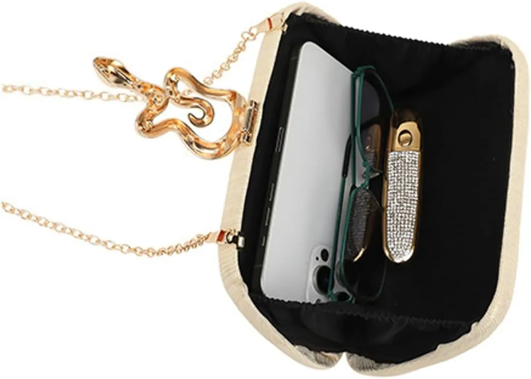Clutch Purses for Women Formal Snake Buckle Sparkly Evening Handbag Chic Evening Clutch Bag for Prom Wedding Party