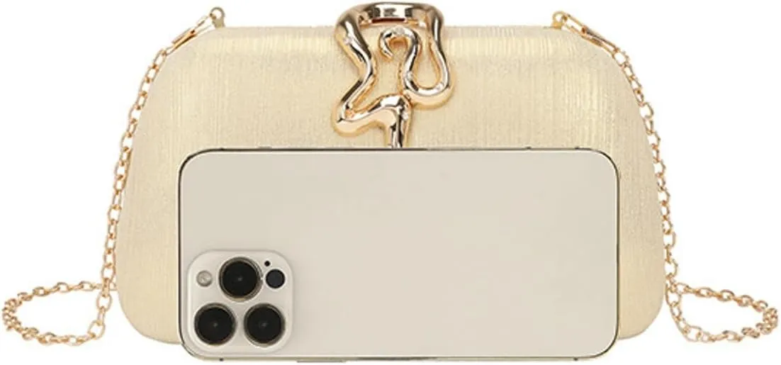 Clutch Purses for Women Formal Snake Buckle Sparkly Evening Handbag Chic Evening Clutch Bag for Prom Wedding Party