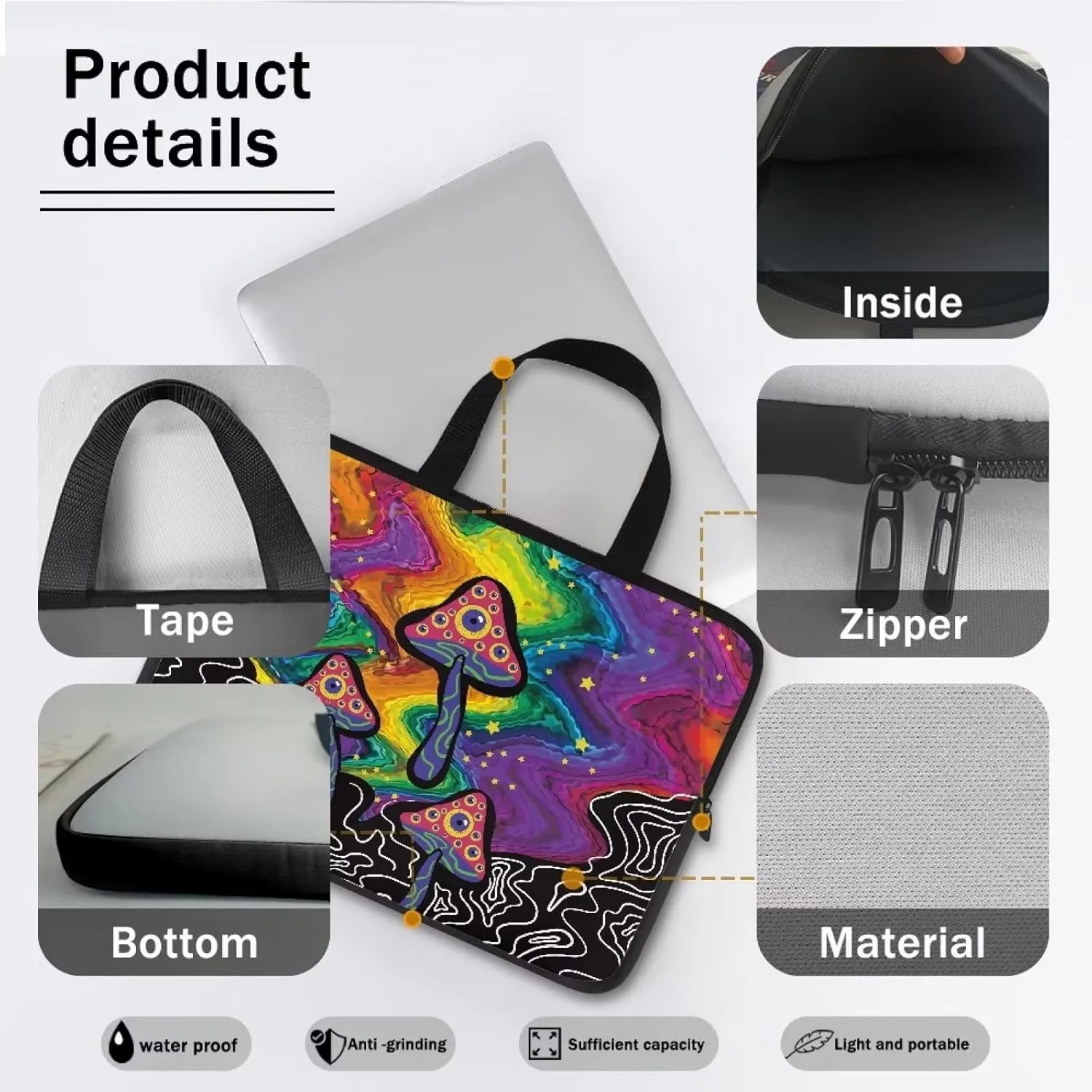Coloranimal Computer Bags for Women and Men,10 Inch - 17 Inch Laptop Briefcases Laptop Messenger & Shoulder Bags