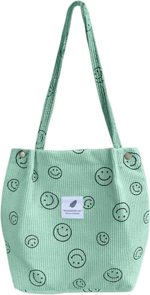 Corduroy Tote Bag Aesthetic Cute Tote Bags Large School Shoulder Bags for Girls Trendy Stuff