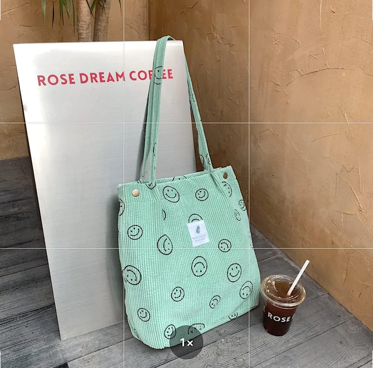 Corduroy Tote Bag Aesthetic Cute Tote Bags Large School Shoulder Bags for Girls Trendy Stuff