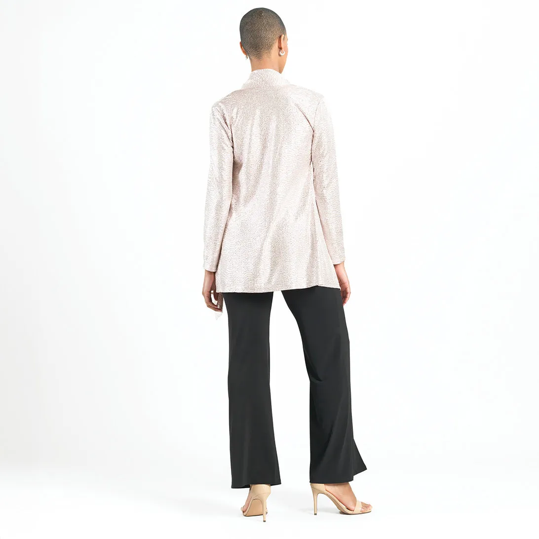 Crinkle Shimmer - 2pc Cardigan & Cowl Tank Twinset - Champagne - Final Sale!