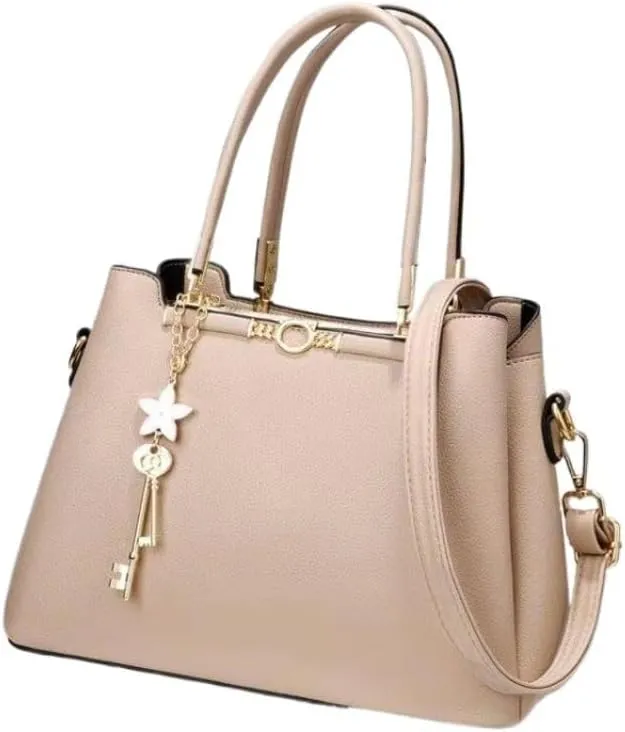 Cross-Body Bag Handbag Women Lady Stylish Large Tote Bag Business Leisure Solid Color Shoulder Bag with Pocket